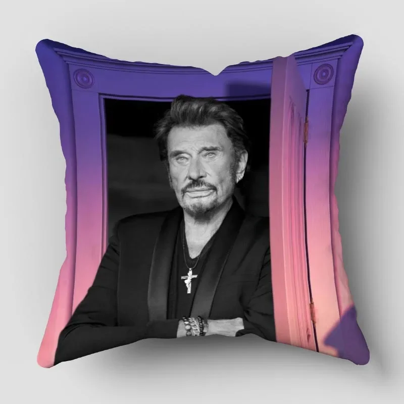 Pillow Cover Customize Johnny Hallyday Pillowcase Modern Home Decorative Pillow Case For Living Room PW