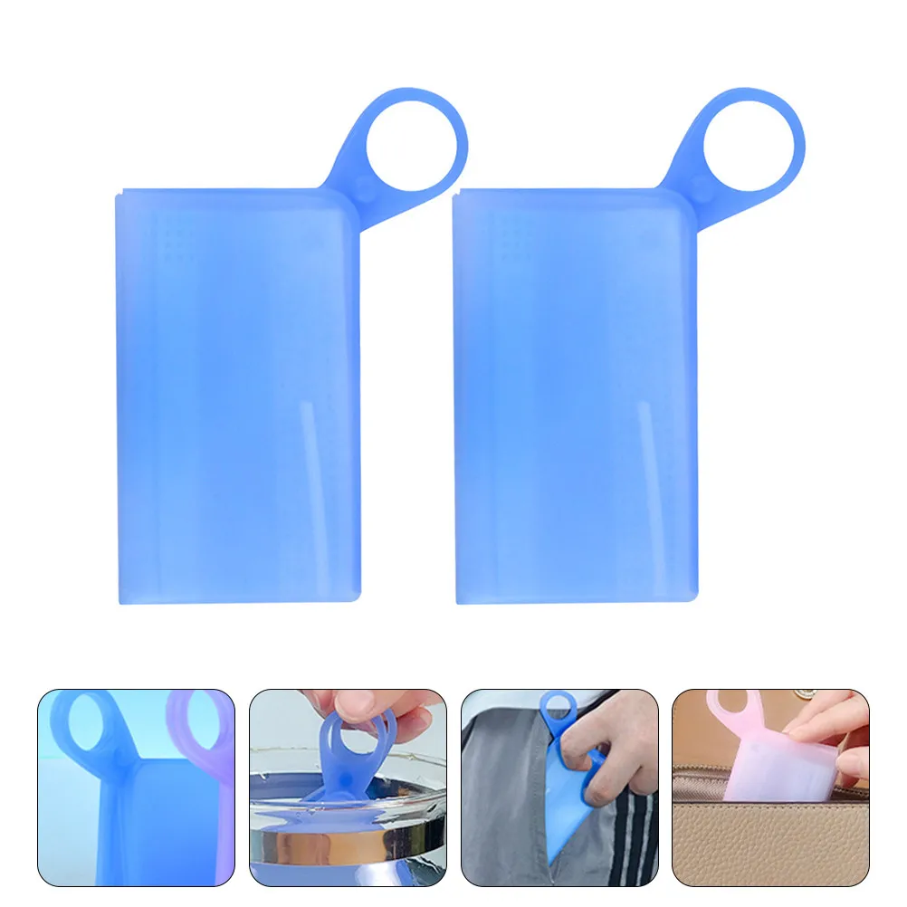 2Pcs Mask Storage Clips Portable Waterproof Silicone Temporary Mask Holder Compact Travel Storage Clip for Daily Use