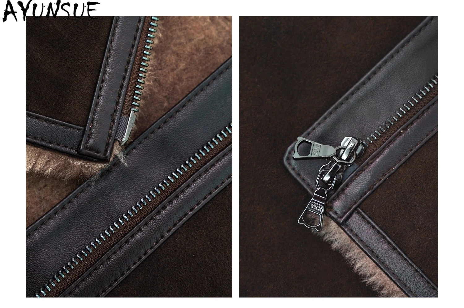 معطف فرو الأغنام ميرينو الطبيعي من AYUNSUE جاكيت نسائي من الجلد الطبيعي 2025 معاطف نسائية من صوف الضأن الدافئ ملابس شتوية Schubuk Жénska #4