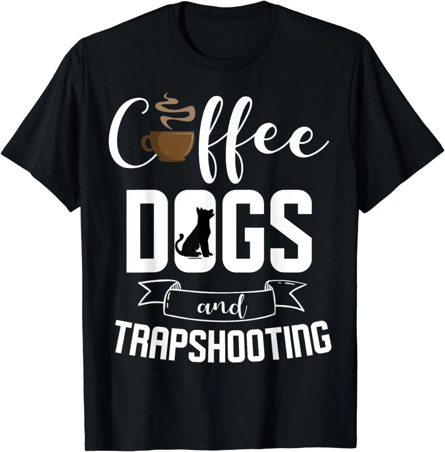 

NEW Trap Shooting Coffee Dog Lover Shooter Clay Trapshooting T-Shirt S-3XL