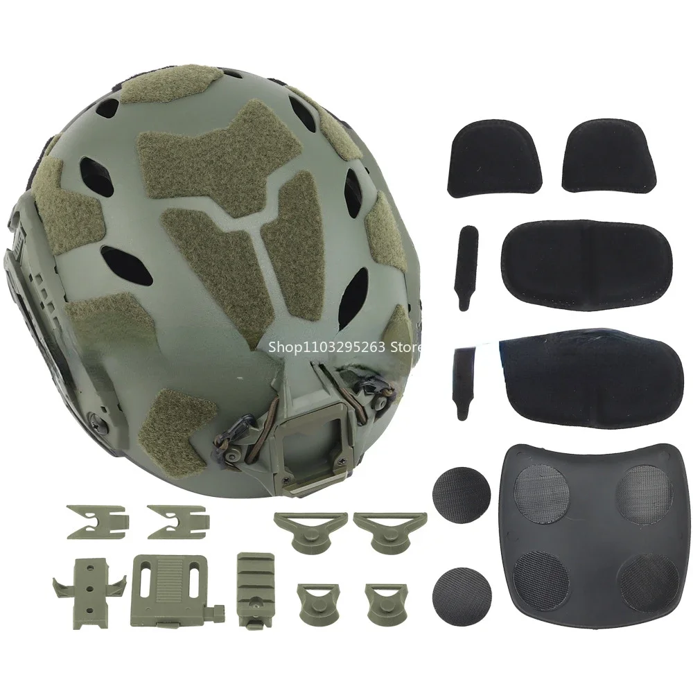 Outdoor Climbing Tactical FAST Helmet With Hole Helmet Crash Riding  RESCUE Helmet