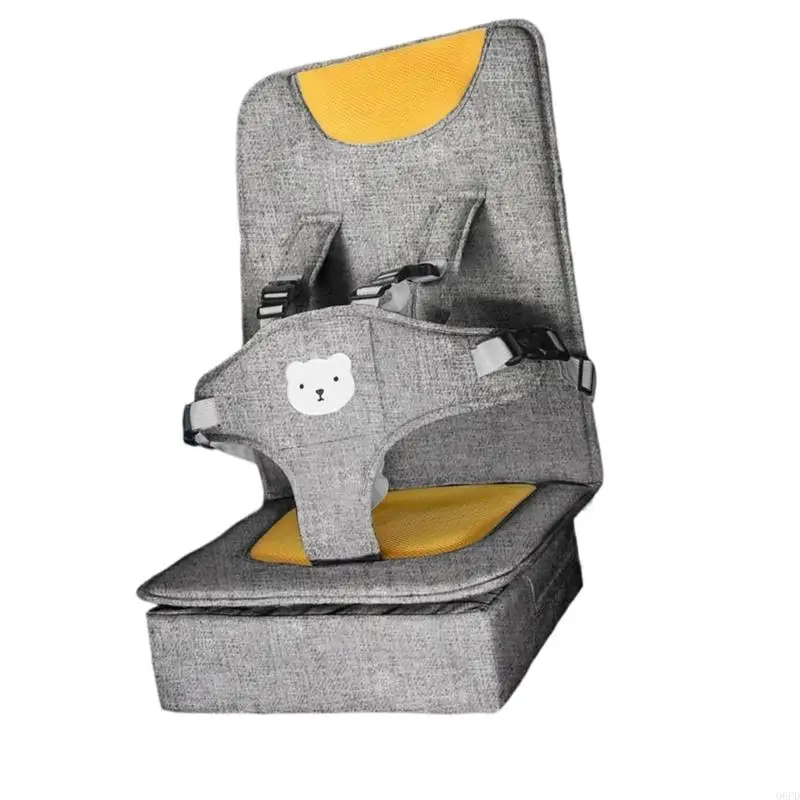 Siège d'appoint pour enfant en tissu lin solide, coussin facile à nettoyer sécurisé pour véhicule