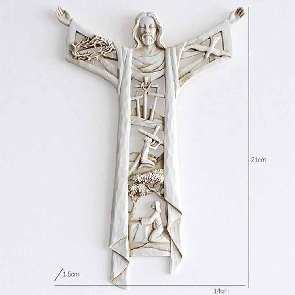 Risen cristo parete croce crocifisso gesù casa figurine scultura decorazioni per la casa