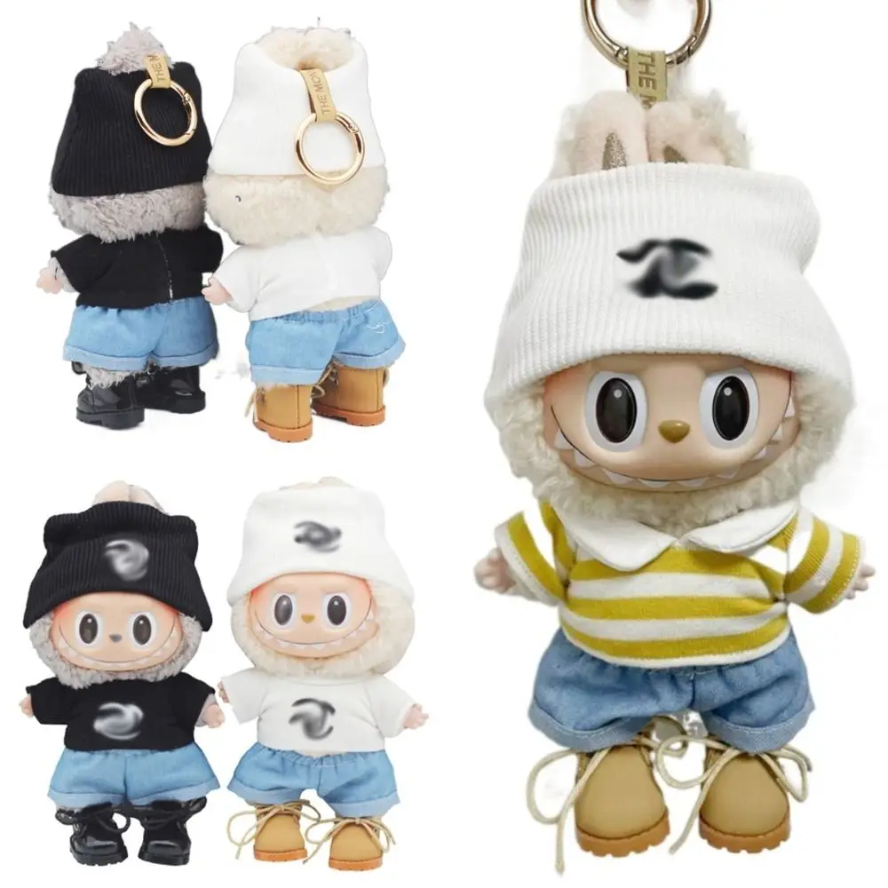 Bubble Mart Blind Box Labubu Raab Knitted Baseball Hat 17CM Enamel Doll Versatile Fashion Hat