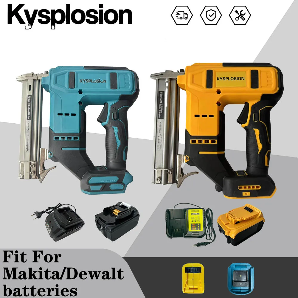 for dewalt Professional Brushless 2in1 Cordless Nail /Staple Gun F30/422J Apply Woodworking/Construction for Makita 18V Battery