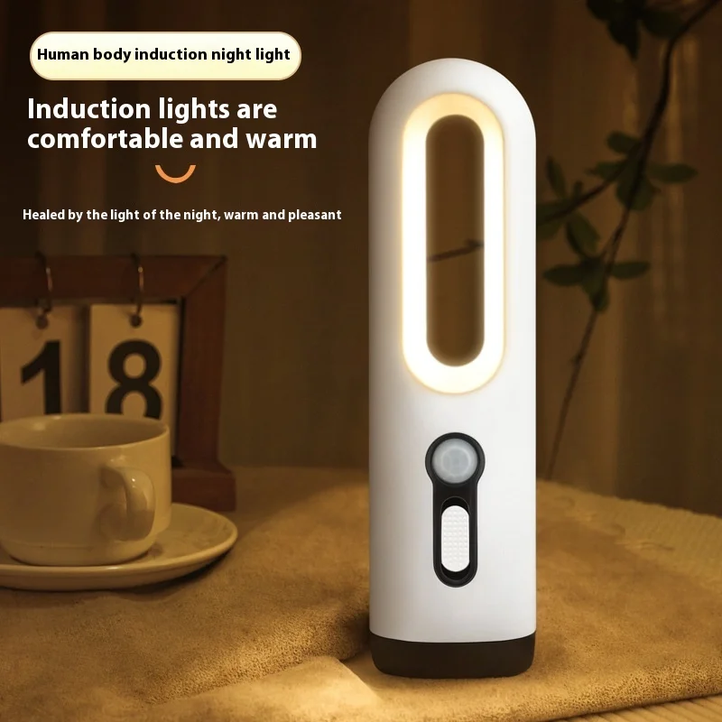AiQUE LED Motion Sensor Night Light Portable 2 in 1 Flashlight Bedroom Bathroom Reading Camping Lighting Baby Feeding Eye Care