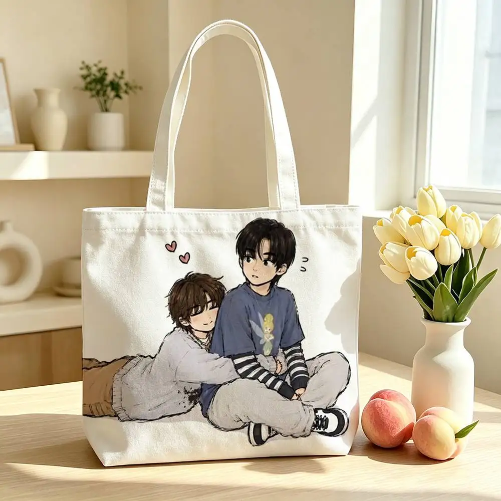 T-TeeTee Wanpichit Duang With You  Printed Canvas Tote Bag Shoulder Bag Commuter Mommy Shopping Bag