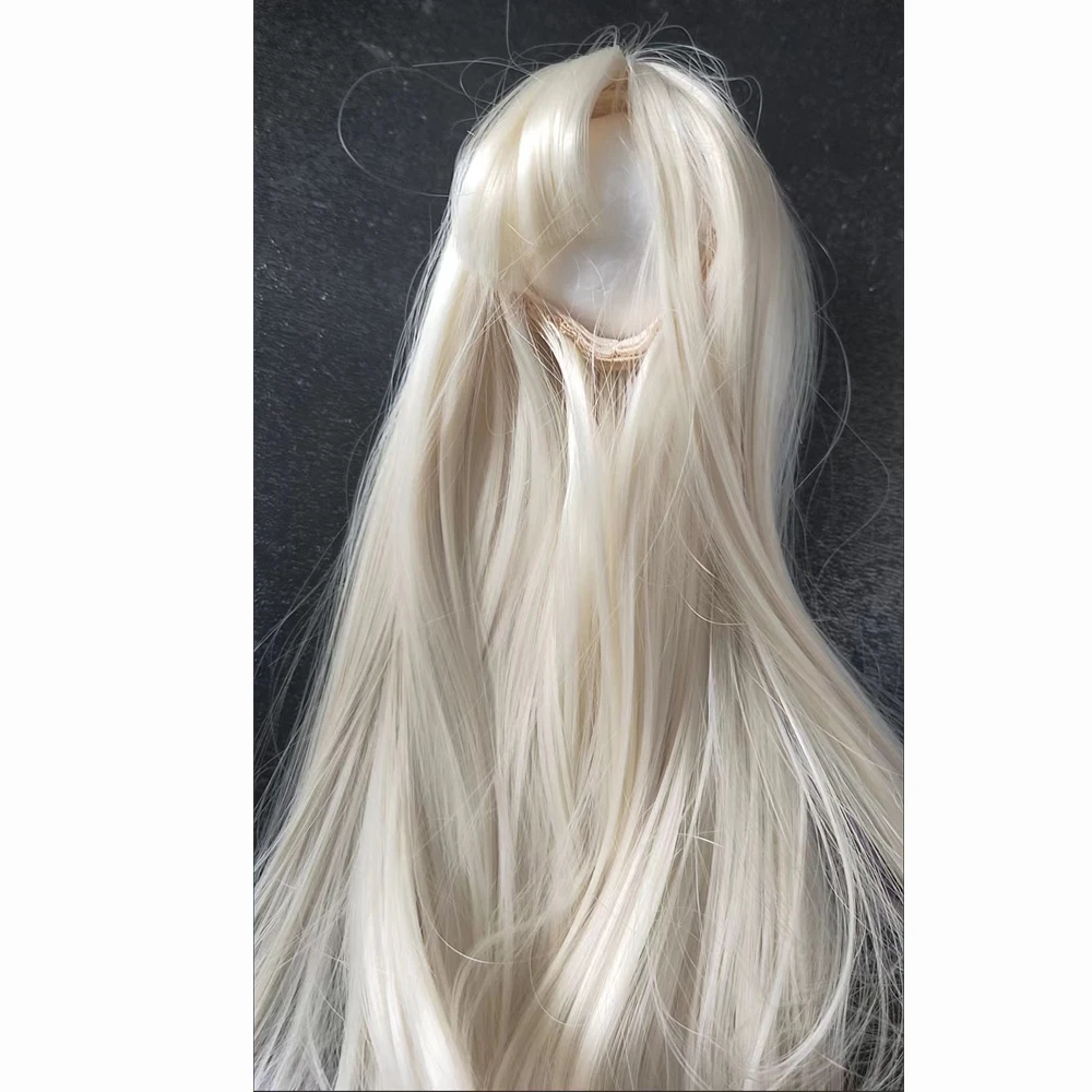 

1/3 1/4 1/6 Doll's Wig for 60/45/30cm Bjd Doll Long Straight Hair with Bangs Toys Dress Up Play House Doll Accessories, No Doll