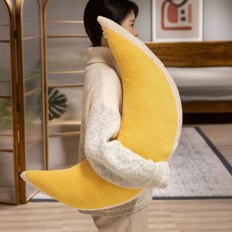 75cm eid lua travesseiro lua crescente macio brinquedos de pelúcia festival do oriente médio ramadan abraço travesseiro casa sofá almofada