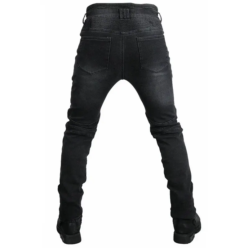Winter Motorcycle Riding Jeans Velvet Inside Windproof Protection Pants Motocross Casual Keep Warm Cycling Trousers