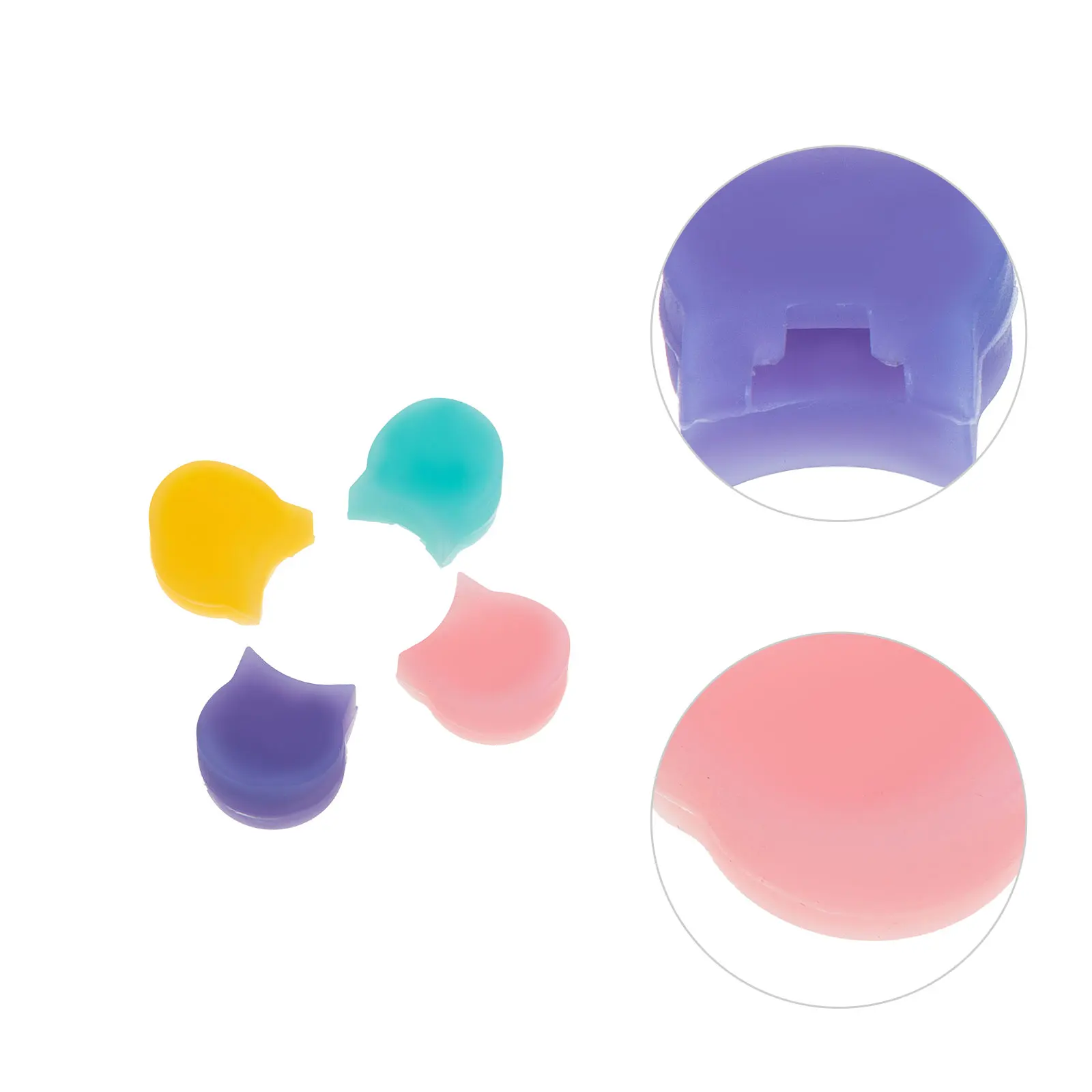 

4 Pcs Pedal Thumb Protective Sleeve Practice Finger Rest Silica Gel Clarinet Supple Pad Cushion