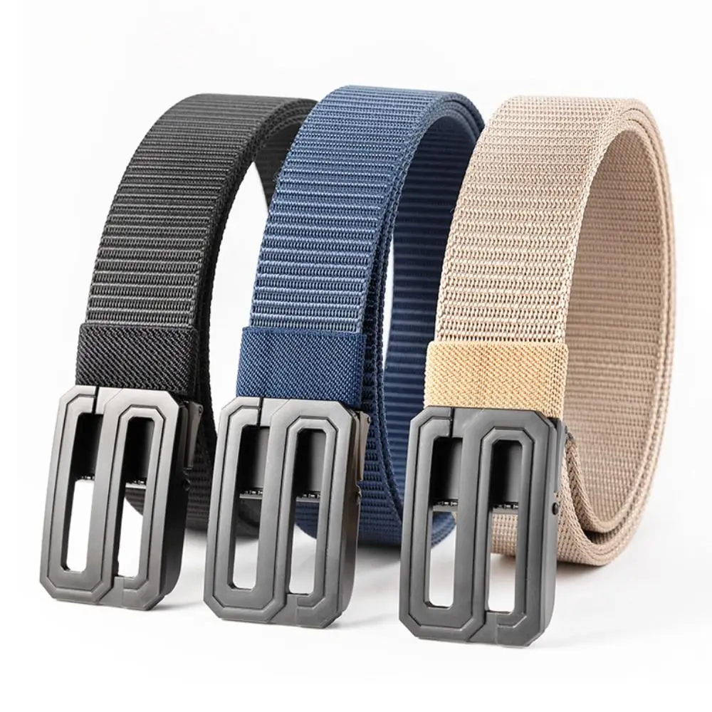 العصرية التجفيف السريع النايلون مضفر حزام العلامة التجارية الفاخرة دائم مشبك معدني حزام عارضة الرياضة في الهواء الطلق حزام للنساء رجل