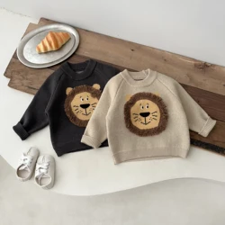 Autumn And Spring Newborn Infant Baby Boys And Girls Sweater Knitted Cotton Long Sleeved T-shirt Soft Fashion Baby Clothing