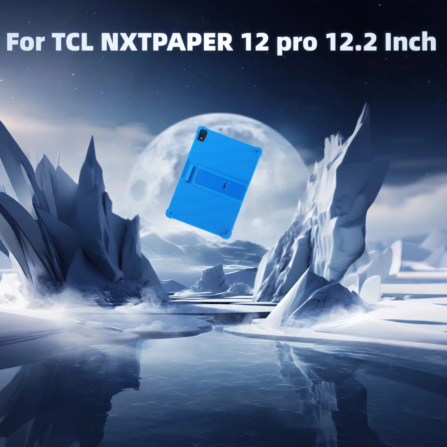 For TCL NXTPAPER 12 pro 12.2 Inch Tablet Case - Soft Silicone Adjustable Stand Shockproof Kids-Friendly Protection