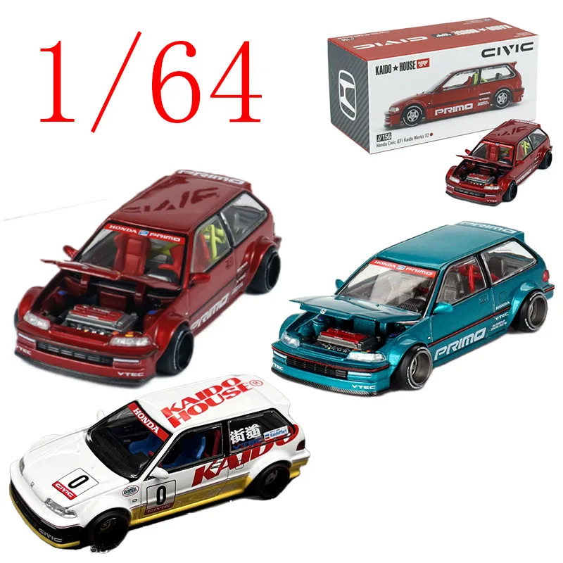 

Kaido House MINIGT Diecast 1/64 Scale Honda Alloy Model Cars Honda Civic EFPlay Vehicles Toys for Boys Gift Original Box
