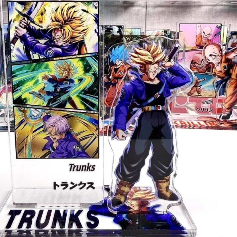 Dragon Ball Son Goku Vegeta Trunks Kame Sennin Chi Chi Acryl-Markenfigur, doppelseitig, hochauflösend, exquisite Desktop-Dekoration – Detail 2