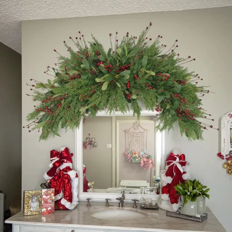 

Christmas home decorations wall hanging artificial plants