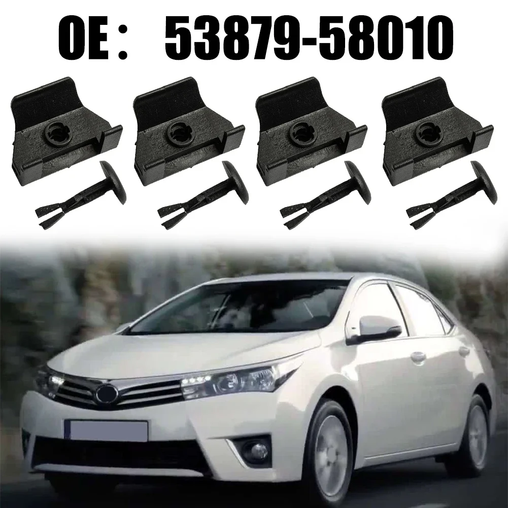 4pcs/Set X Clips Front Fender &Bumper Cover Clip Kit 47749-58010 53879-58010 For Toyota For Lexus For Corolla E140