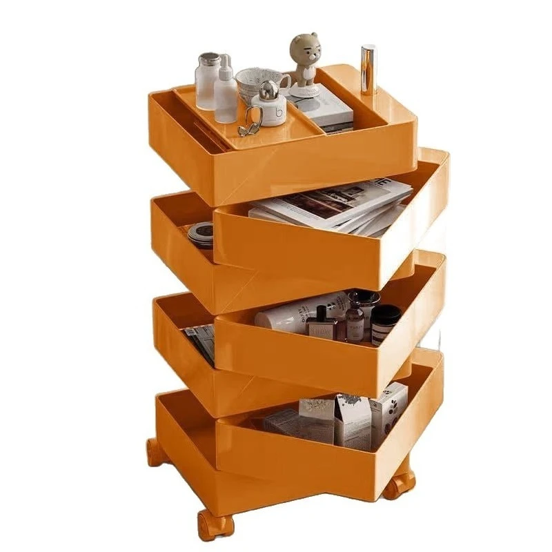 Rotary storage cabinets, mobile lockers, small household carts