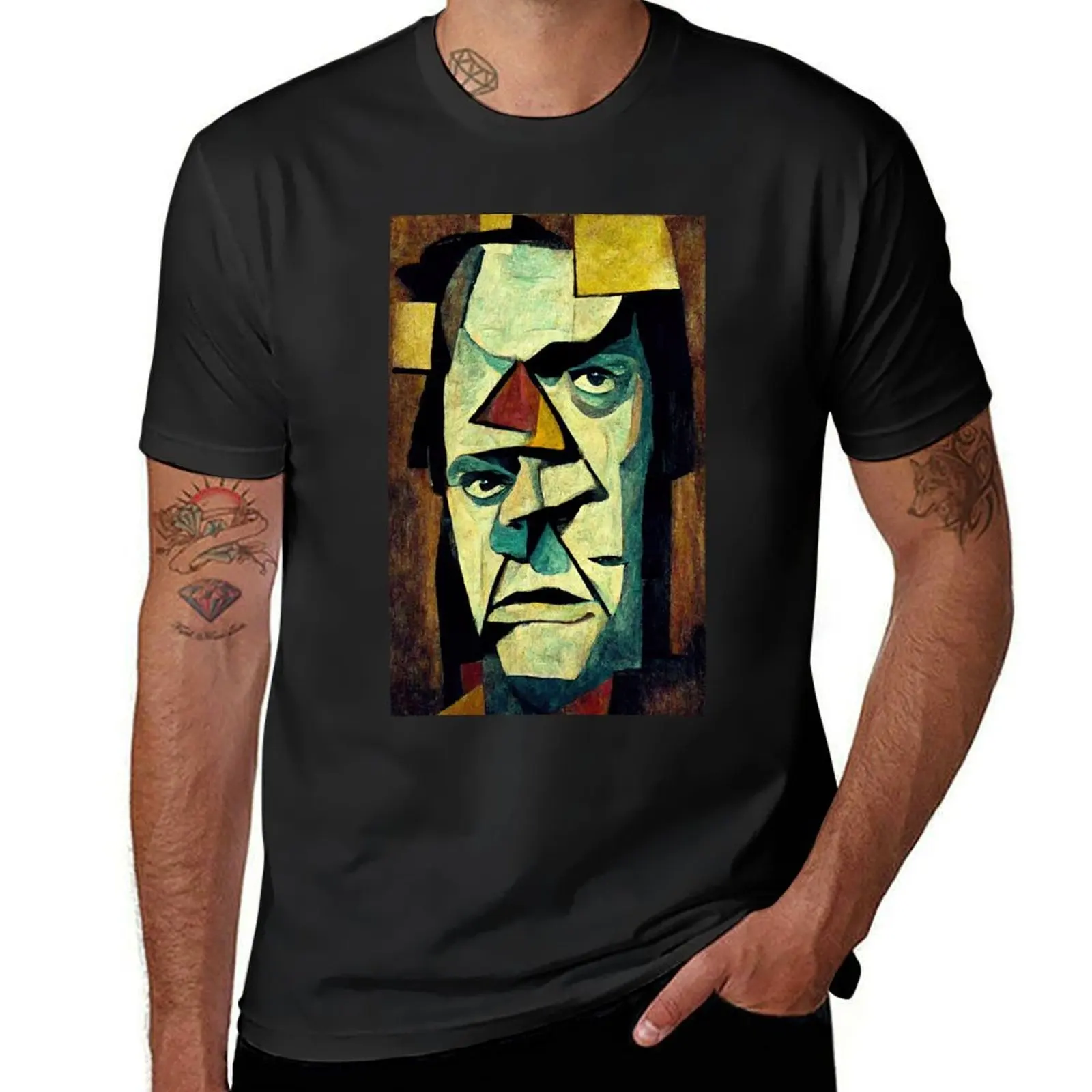 Cubist portrait of Jack Nicholson T-Shirt for a boy anime customs design your own gifts for boyfriend mens funny t shirts