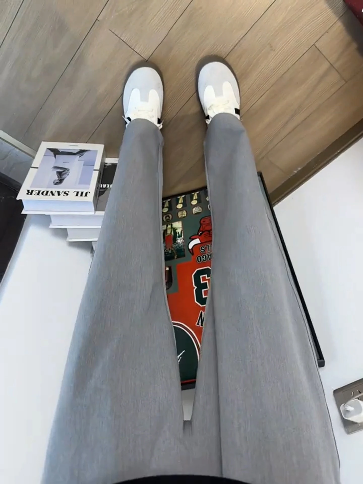 

Мужские брюки прямого кроя с высокой талией, струящиеся, повседневные, для похудения, осенние, модные, брендовые, Cleanfit Sle