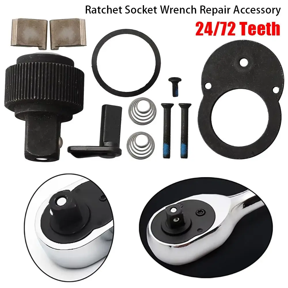 1Set Replacement Part Ratchet Socket Wrench Repair Accessory Ratchet Tool 24/72 Teeth Ratchet Wrench Spare Part Kit