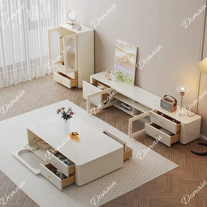 46B Aesthetic Nordic Tv Stands Storage Organizer Drawers Display Tv Table Luxury Minimalist Wood Suporte Para Tv Unique Furnitur