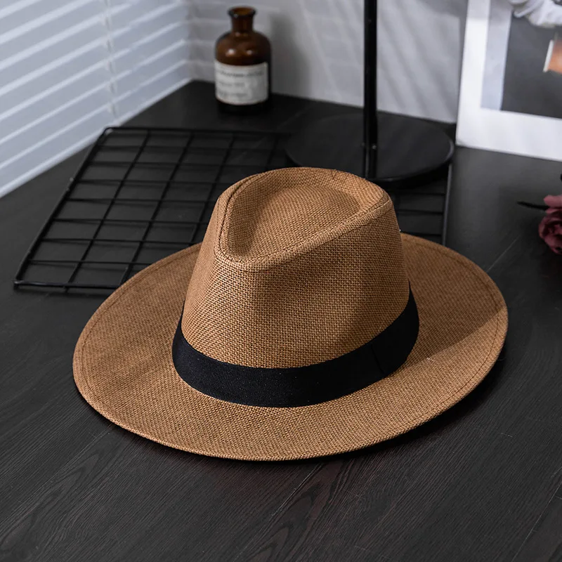 

Panama hat men summer fashion travel vacation beach wide brim sun protection sun hat men's sun hat Panama hat women fashion