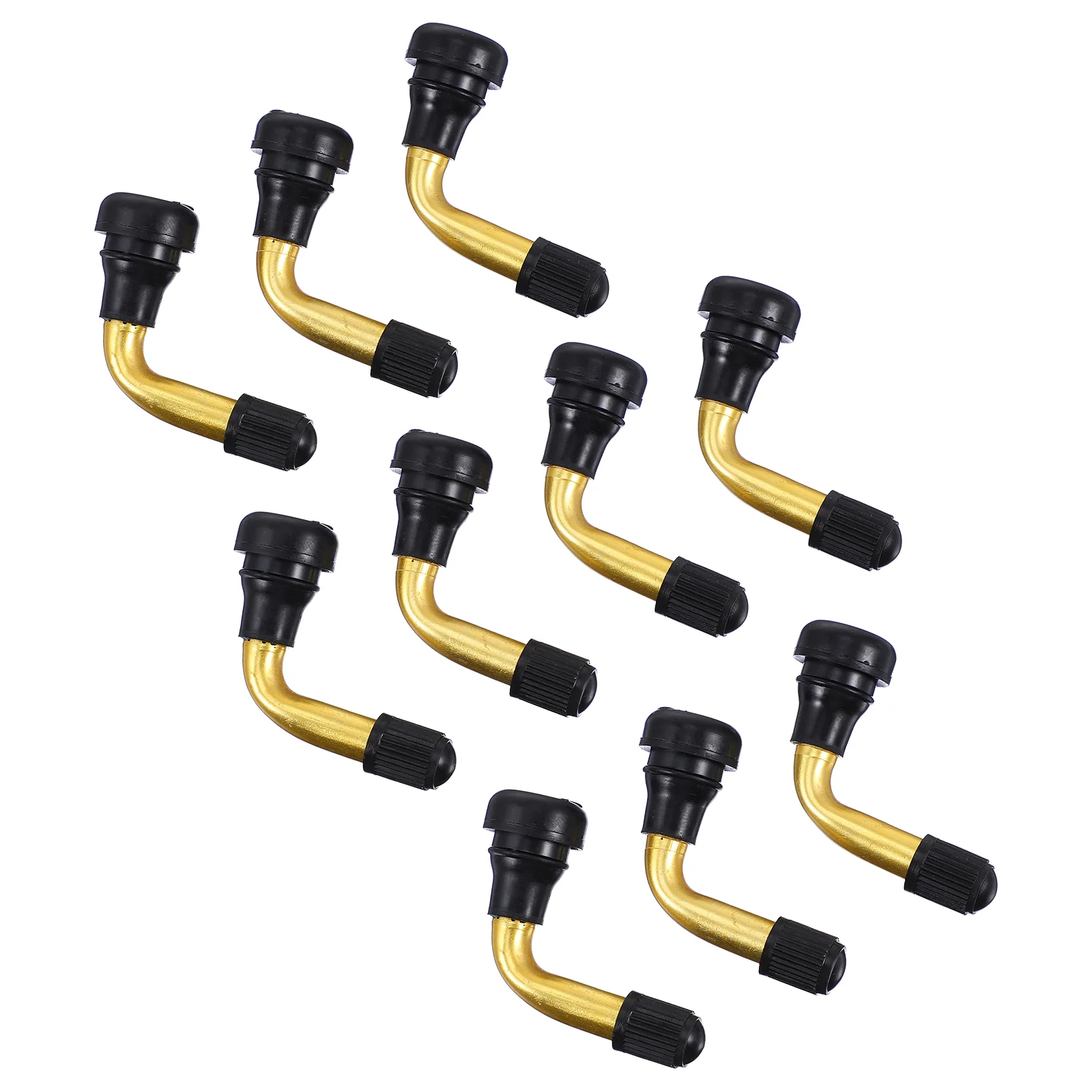 10 Pcs Valve Tubeless Tire Car Tires Car Stems Extender Adapter Curved Mouth Bent Extension Rubber