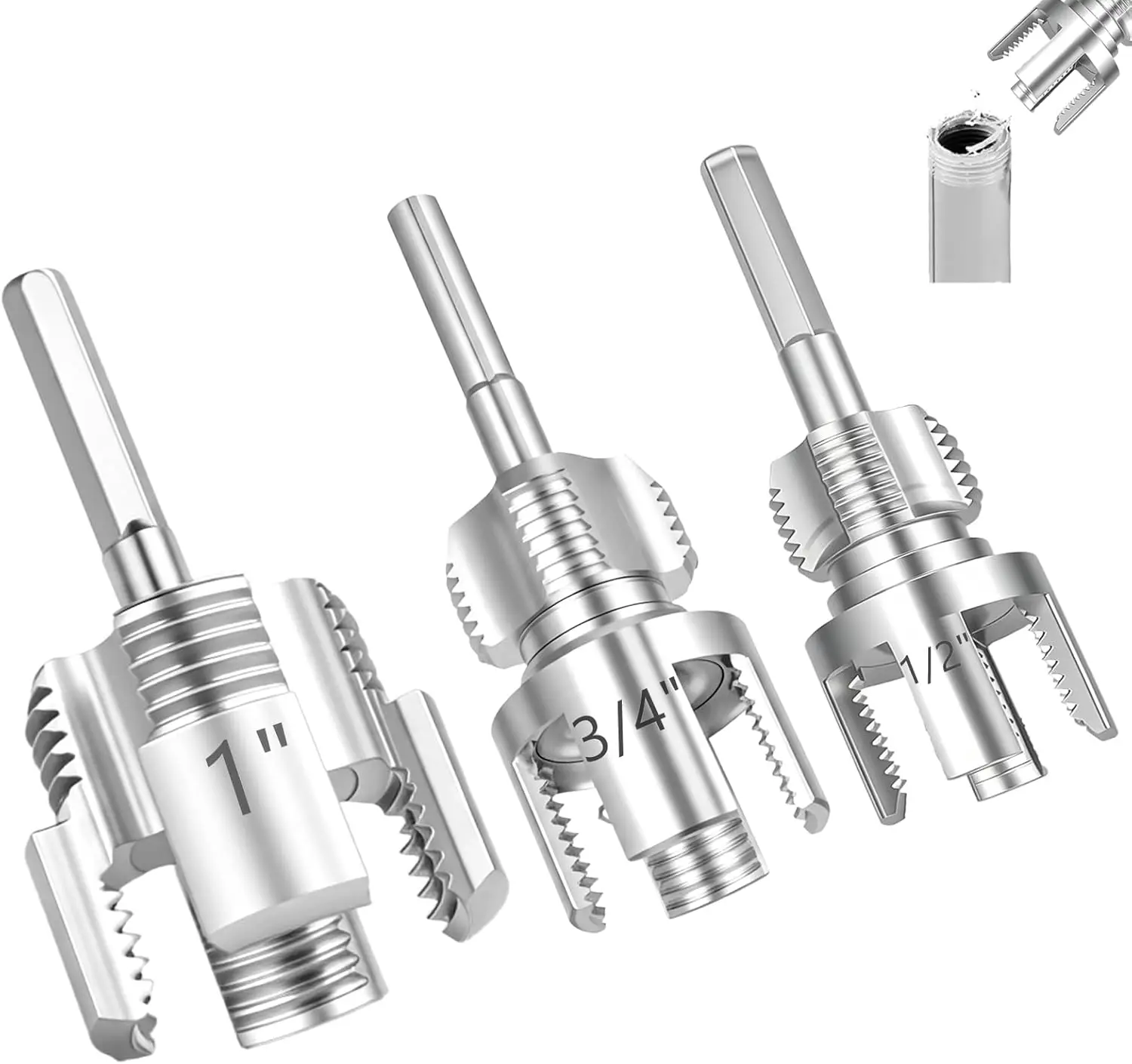 1inch，3/4，1/2 Integrated wire opener plate teeth Steel ball water pipe threading device with integrated inner and outer threads