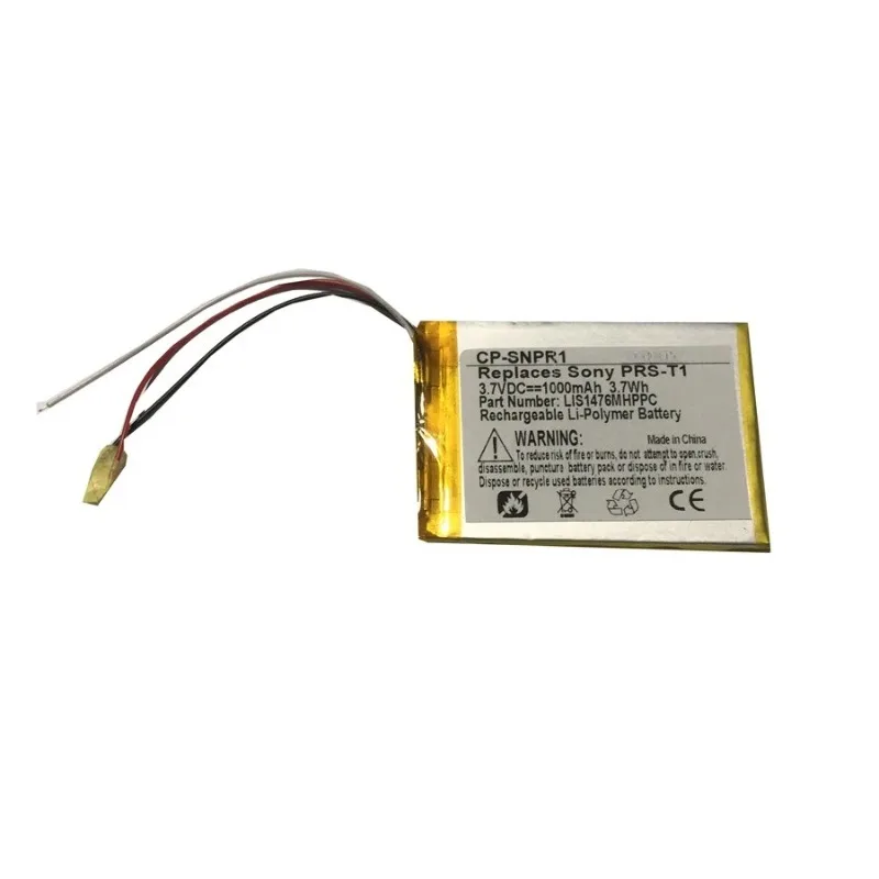 Batería de DR-SNPR1 de 3,7 V y 1000mAh para Sony PRS-T1 PRS-T2 PRS-T3 Compatible con lector electrónico 1-853-104-11 LIS1476 LIS