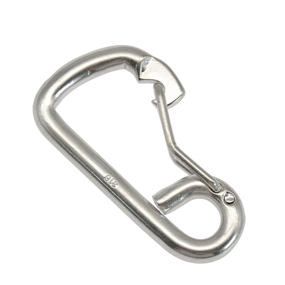 Accessory Carabine Brand New Camping 316 Stainless Steel Anti-corrosion Carabiner Hook Lightweight 80mm Safety