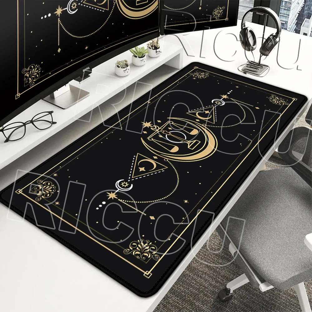 Twelve Constellations Galaxy Mouse Pads Anime Leo Gamer Offices Accessories Rugs Large Simple Non-slip Rubber LockEdge Base Mats