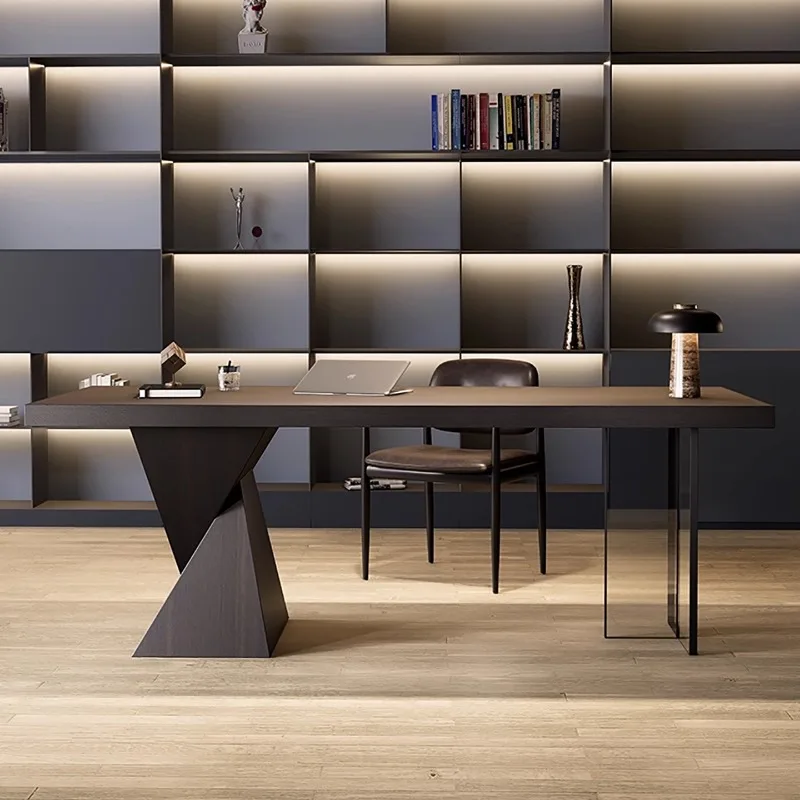 Executive Minimalist Office Desk Acrylic Aesthetic Reception Crafts Office Desk Modern Study Escritorio Oficina Trendy Furniture