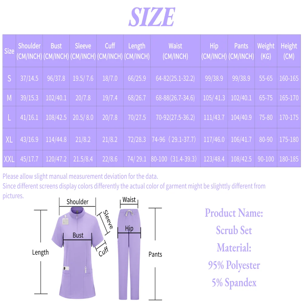 Summer Thin Elastic Pet Hospital Nursing Home Care Hand Washing Clothes Jogging Clothes Nursing Clothes Women's Set