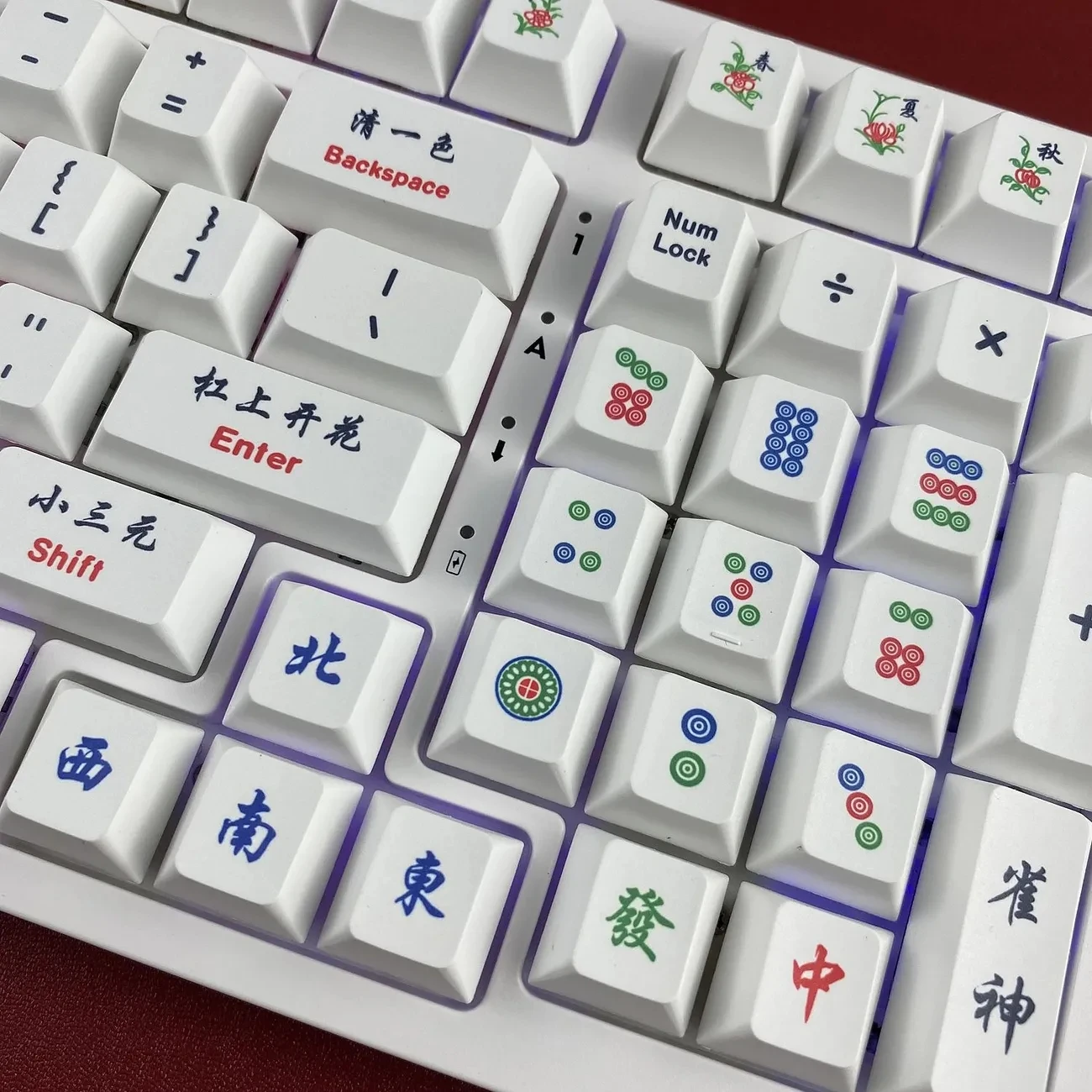 

Chinese style Mahjong Sparrow god Sublimation of PBT keycaps Chreey Mechanical keyboard custom keycap MX Switch Anne Pro 2 GK61