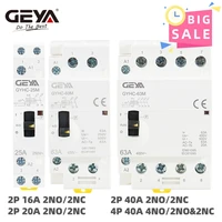 Gran venta GEYA 2P/4P 16A 20A 40A 220V 50/60Hz Control Manual uso doméstico Contactor de CA tipo carril Din