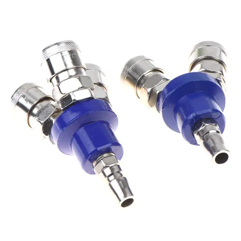 Pneumatic Quick Connect Coupler Rust-Proof 2/3 Way Splitter Solid Brass Construction for Professional Garage Repair