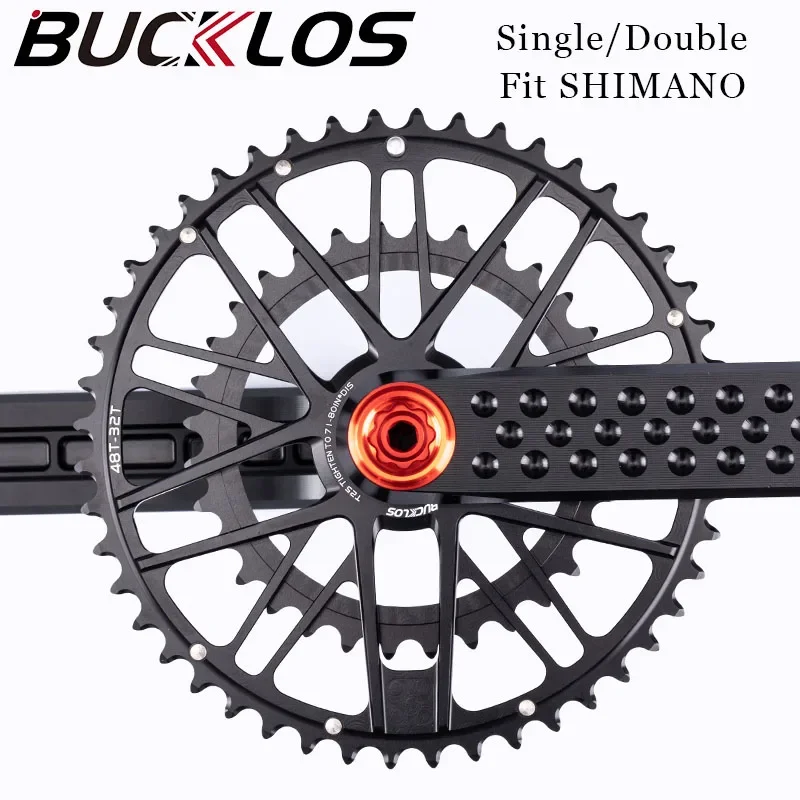 

BUCKLOS 48-32T Bicycle Double Chainring 50T Narrow Wide Direct Mount Chainwheel for Shimano Crankset Ultralight Bike Crown