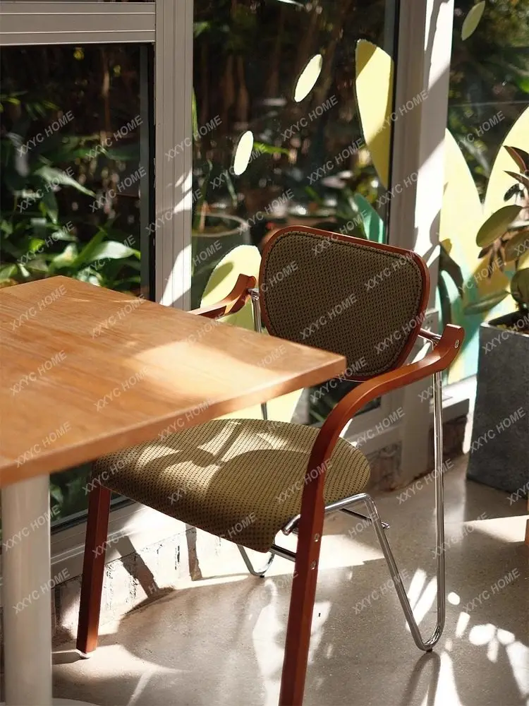 Jdining chair, small apartment, simple light luxury, retro restaurant backrest chair, Internet celebrity second-hand chair, ne