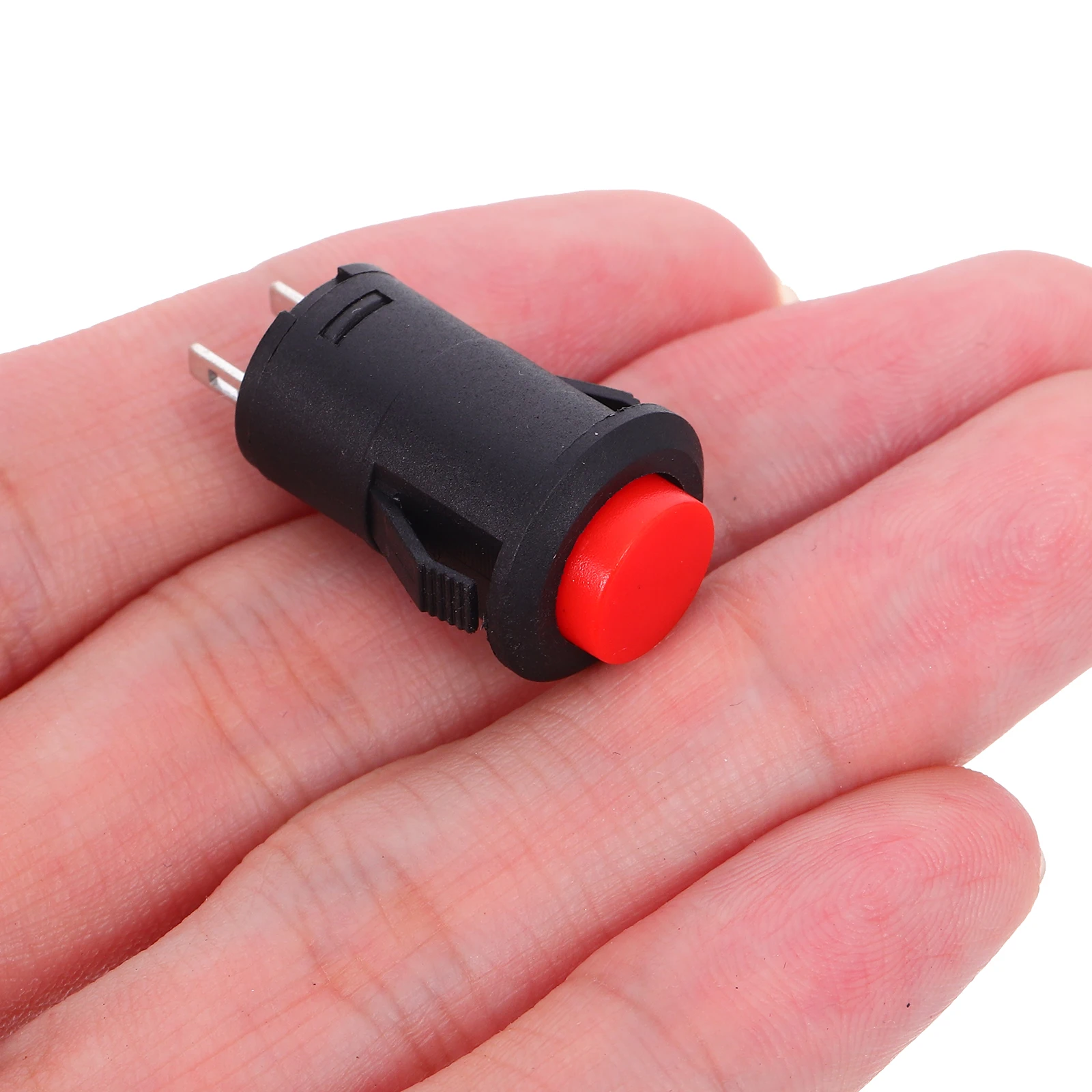 

12pcs Self-Locking Push Button Switch Red Industrial Emergency Stop Waterproof Latching Tactile Electrical Button
