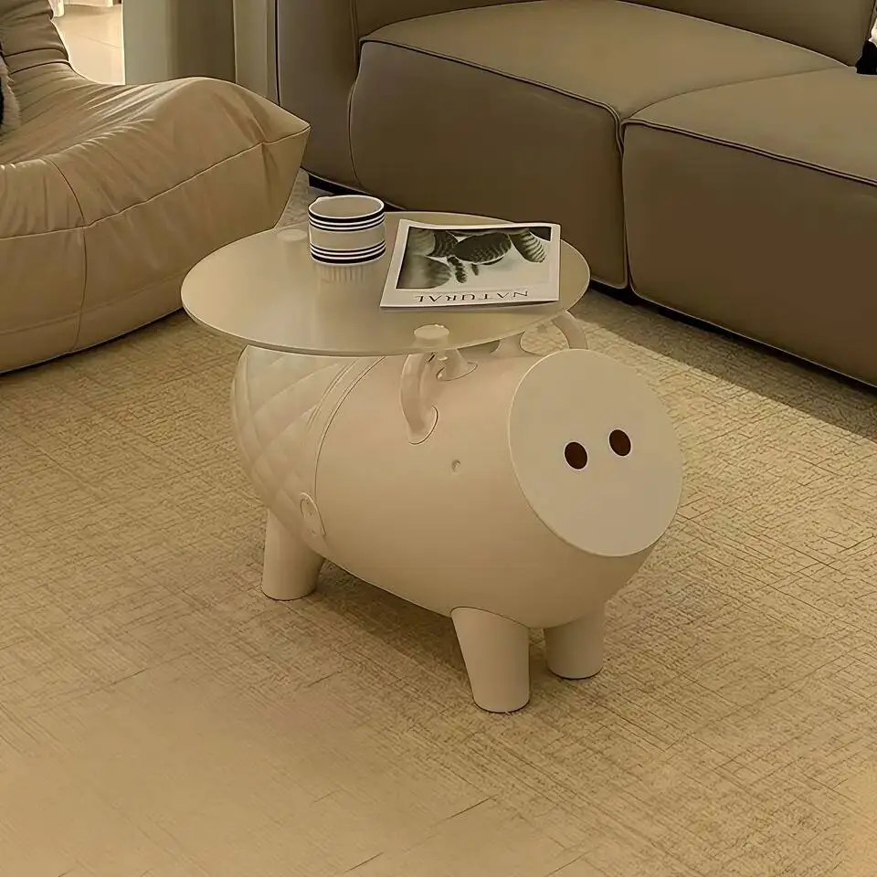 Creative, Piggy Table, Light Luxury, High Sense, Living Room, Ornament, Indoor, Can Be Stored, Sit