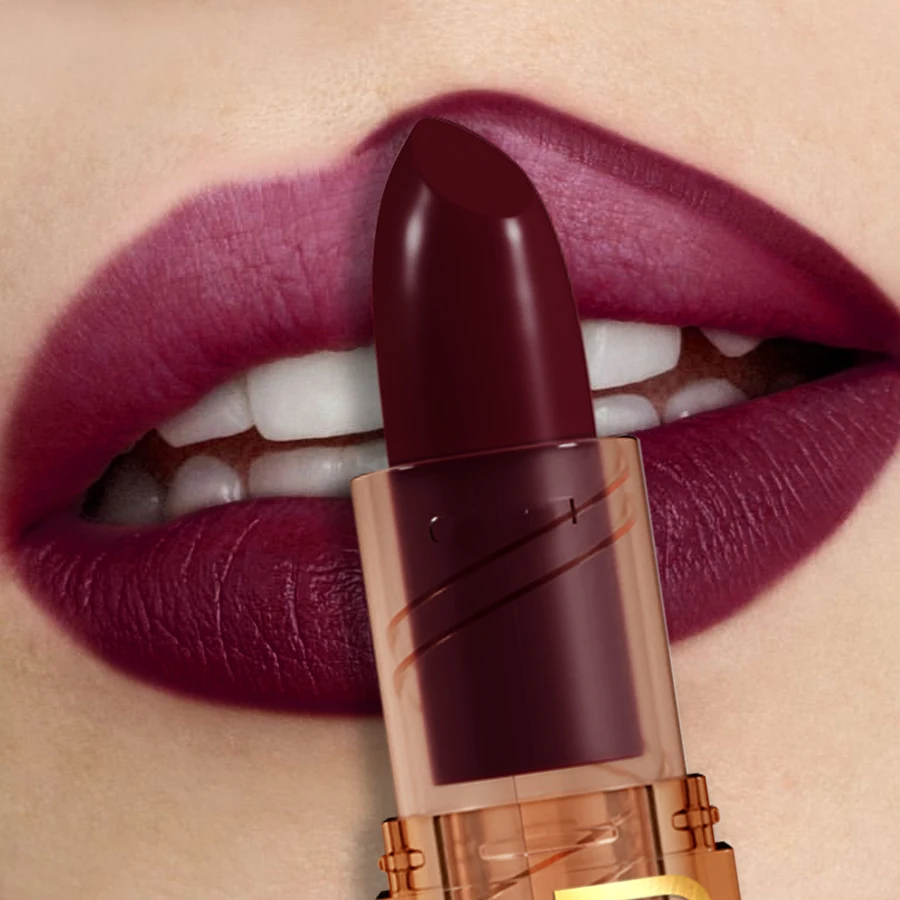 Lápiz labial mate de terciopelo desnudo, resistente al agua, delineador de labios rojo de larga duración, taza antiadherente, lápiz labial, maquillaje coreano para mujer, cosmético