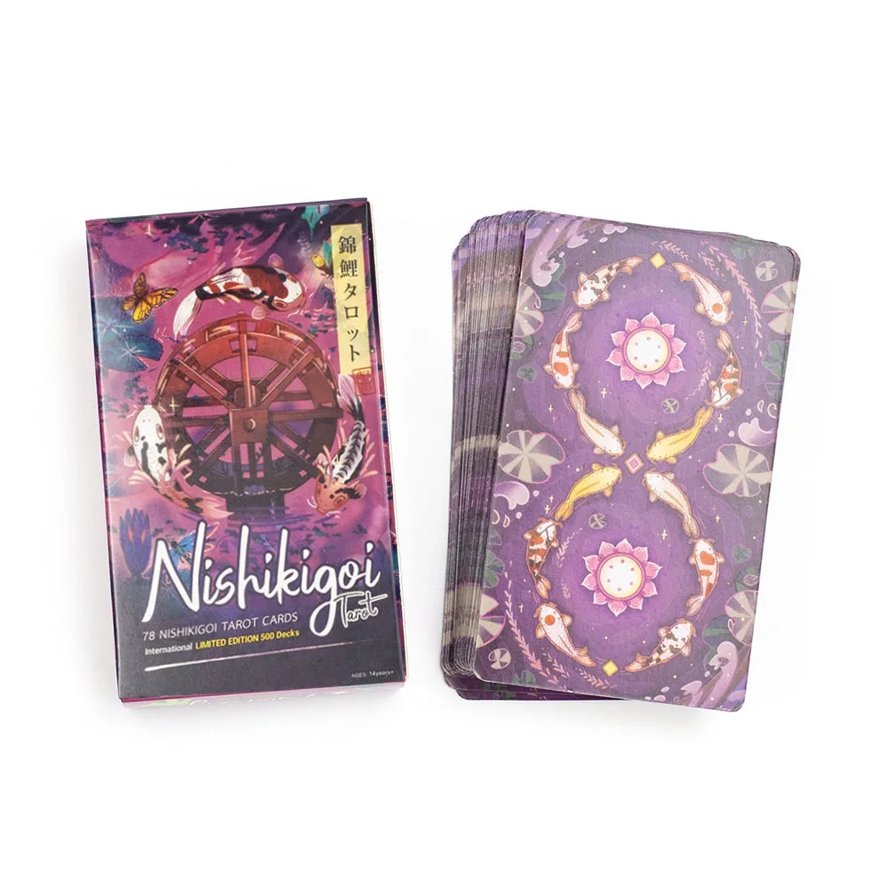 Nishikigoi Tarot 78 sztuk 10.3*6cm wersja angielska wróżenie zestaw gier planszowych Party karty astrologiczne wyrocznia