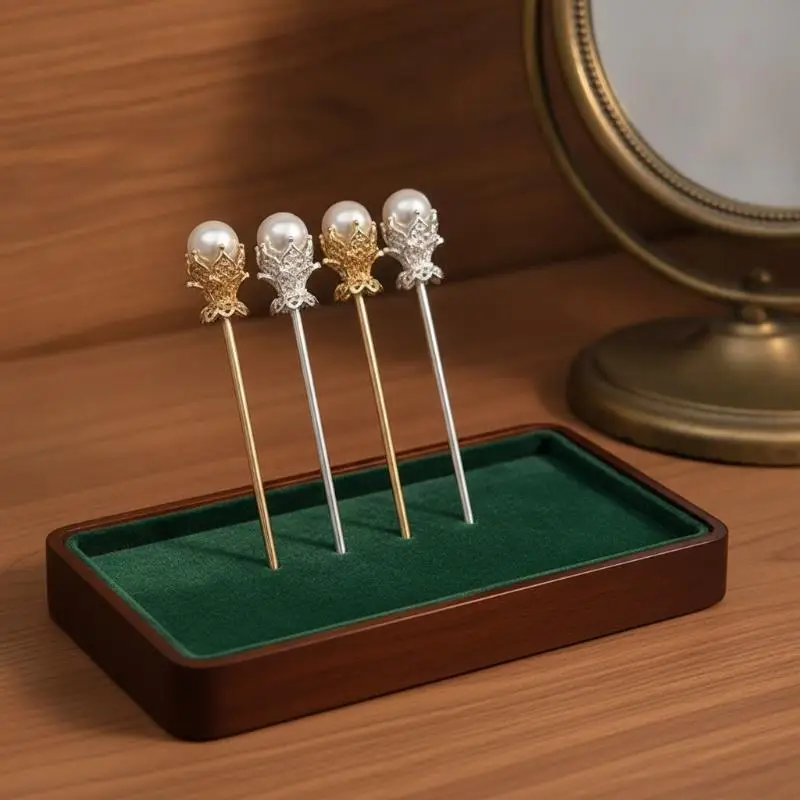 Damenmode-Kopfschmuck, Metall-Haarspange im Vintage-Chinesischen Stil, Haarclips, Haarstäbchen, Haaraccessoires – Detail 12