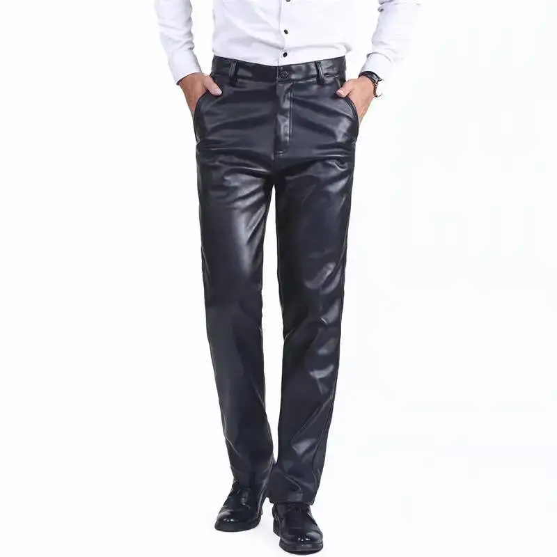 

Leather For Men Autumn And Winter New Thick Warm Classic Simple Windproof Casual Large Pants