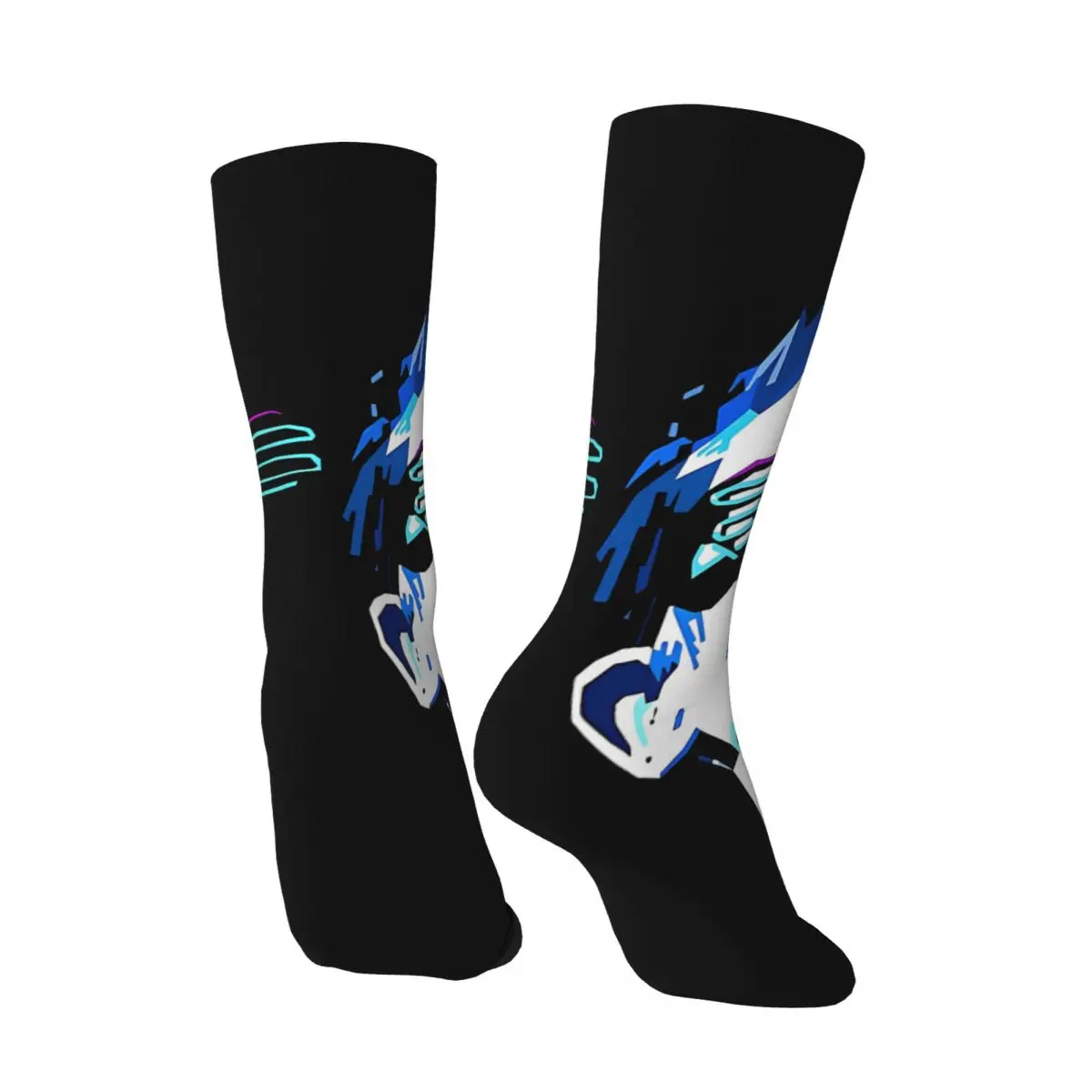 Funny Crazy compression Sock for Men Matt Bellamy Hip Hop Vintage MUSE Happy Quality Pattern Printed Boys Crew Sock Casual Gift