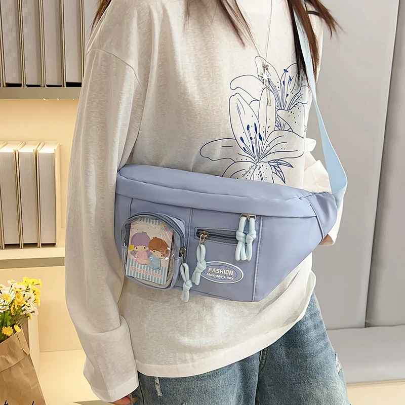 New Harajuku Sweet and Cute Ita Bag Y2k Aesthetic Trendy Large Capacity Preppy Style Chest Bag Anime Convention Women's Bag