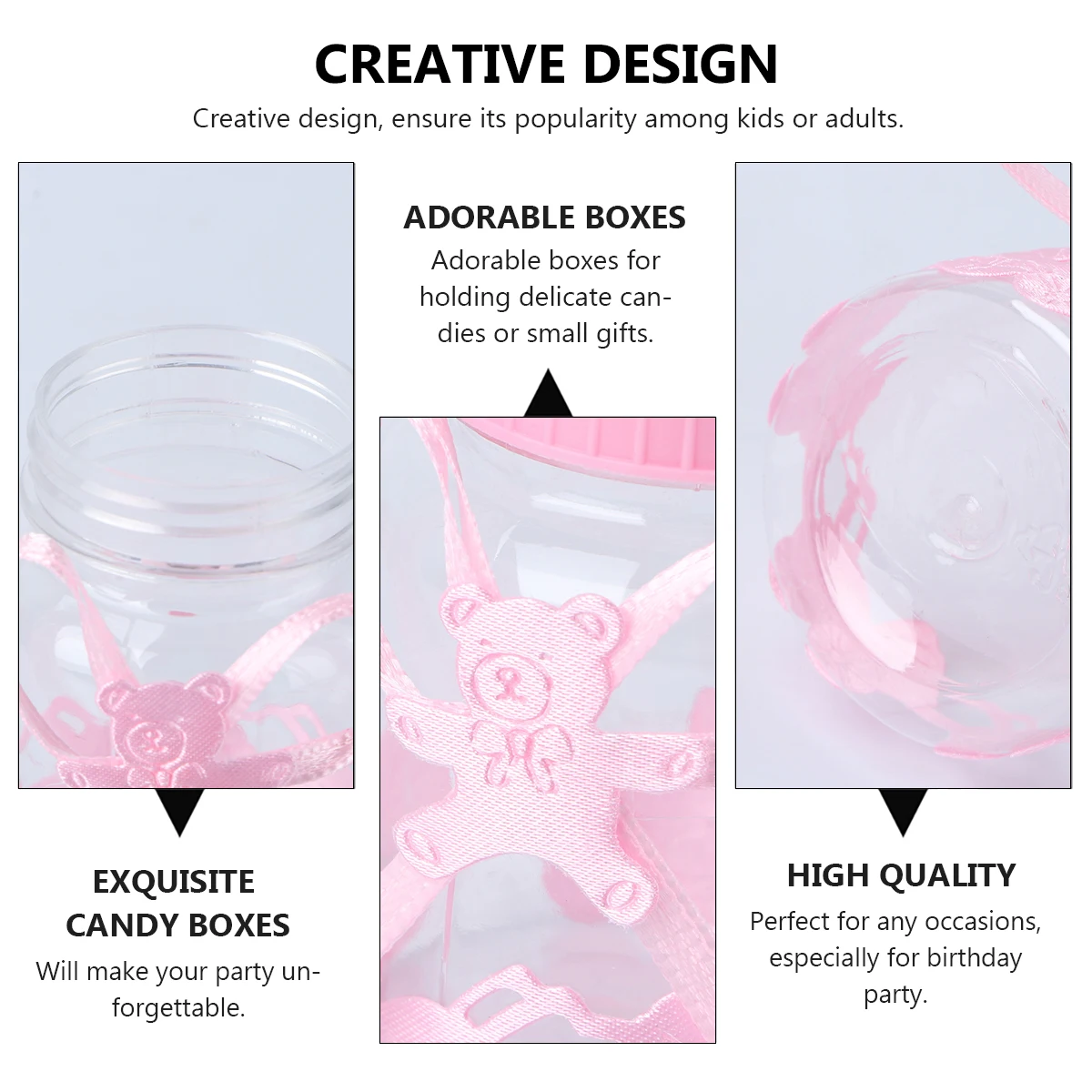

24pcs Candy Box Gifts Adorable Plastic Containers Birthday Party Wedding Favor Christmas Gift Packaging Boxes Bags Mini