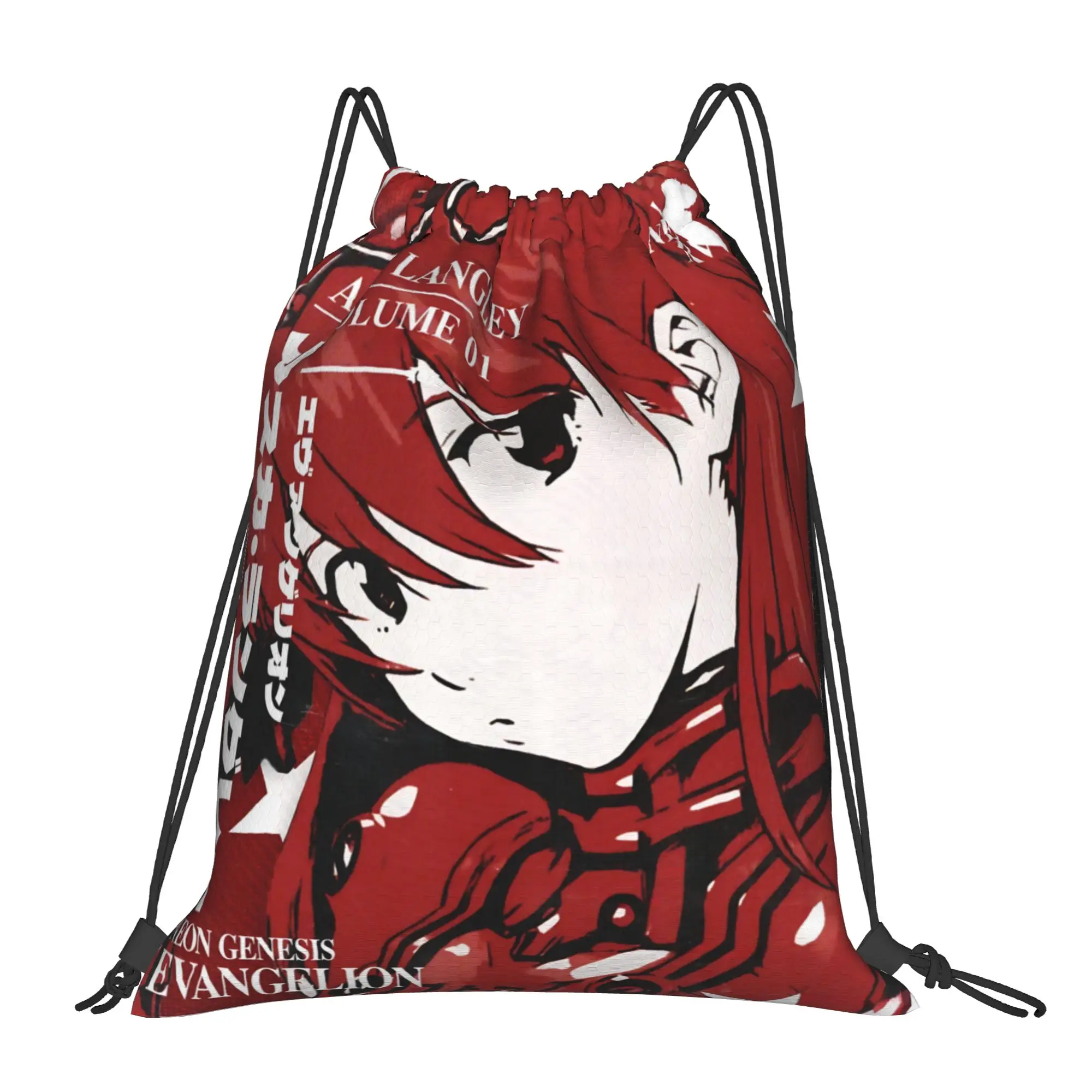 gym Pouch Neon Genesis Evangelion EVA Asuka Drawstring Bags Men Women Storage Backpack Teenager Travel Bag Multi-function Pocket
